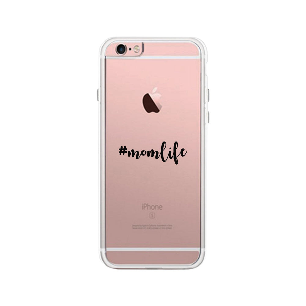 Momlife Clear Phone Case Trendy Design Soft TPU Cute Jelly Case