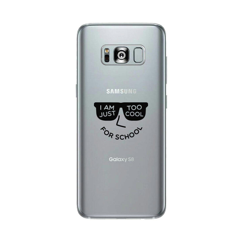 Too Cool For School Clear Phone Case
