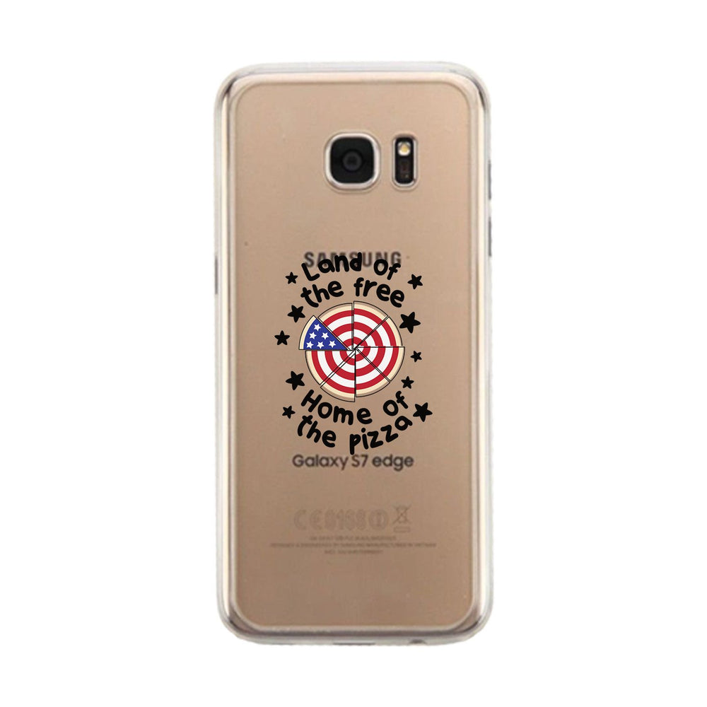 Land Of The Free Home Of The Pizza Clear Phone Case