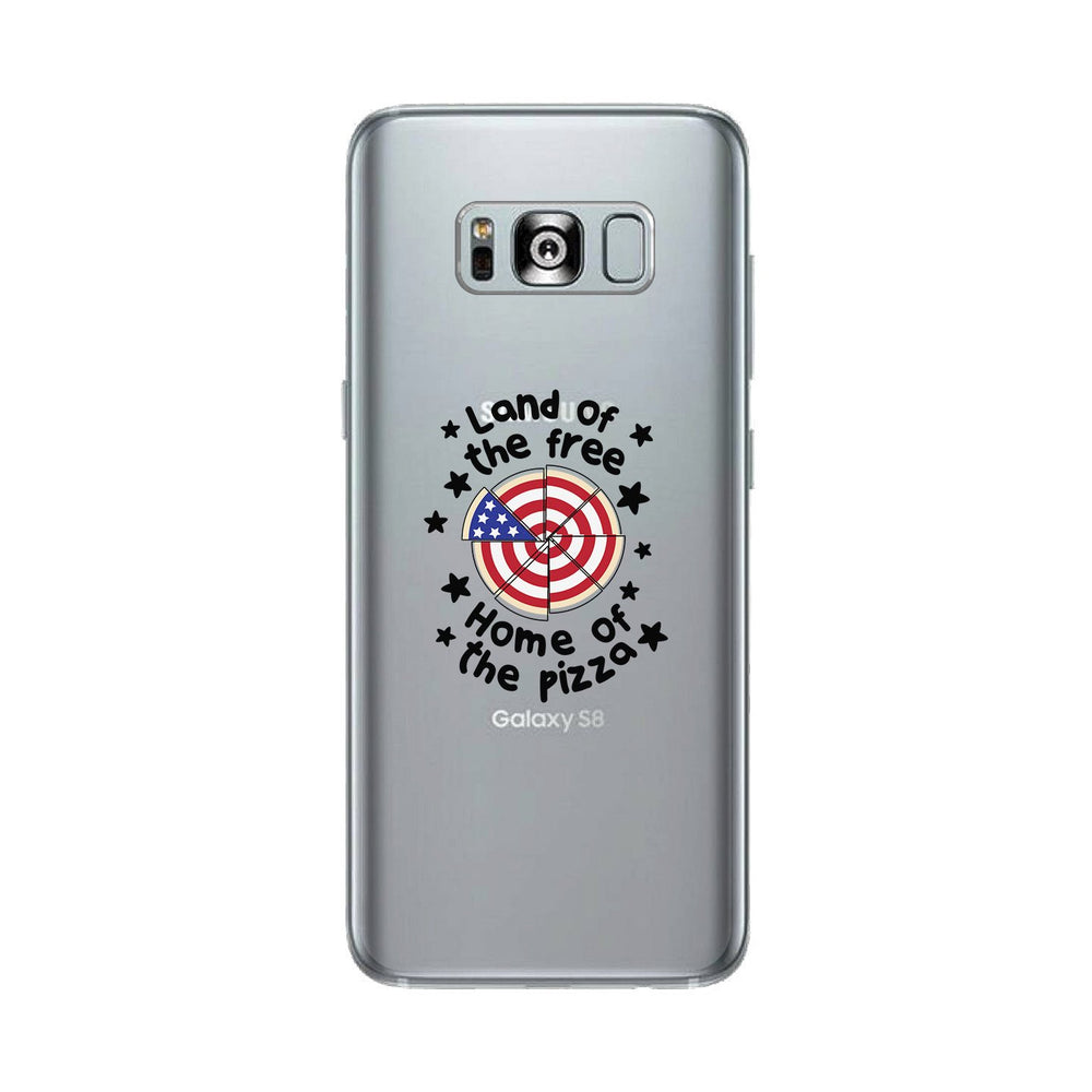 Land Of The Free Home Of The Pizza Clear Phone Case