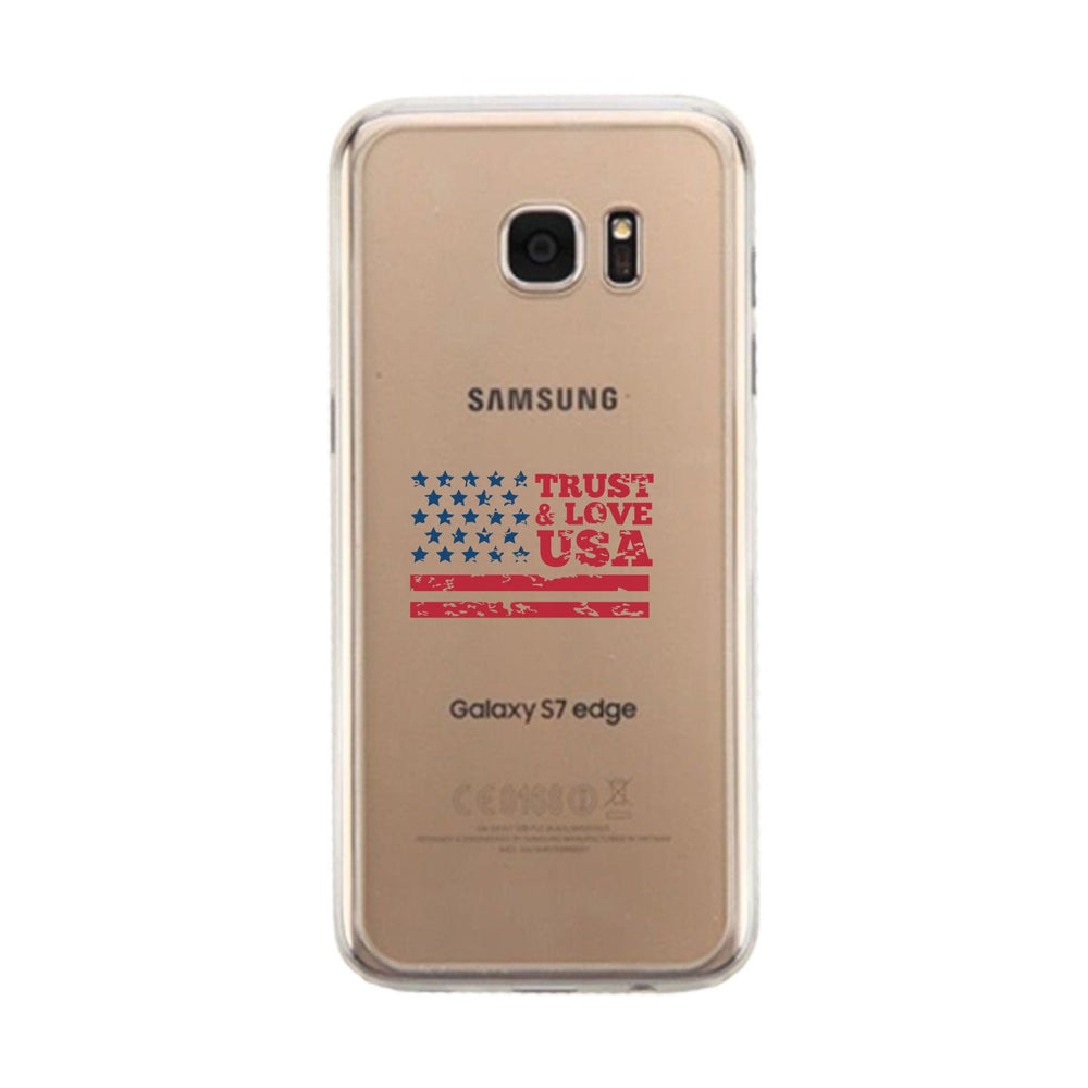 Trust & Love Usa Clear Phone Case