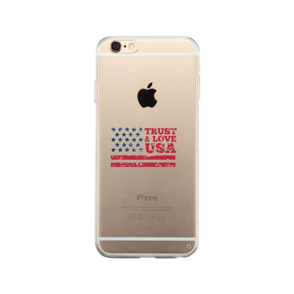 Trust & Love Usa Clear Phone Case