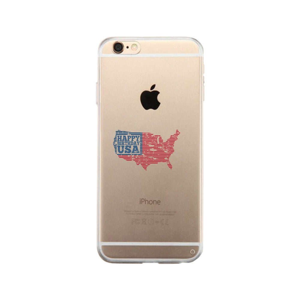 Happy Birthday Usa Clear Phone Case