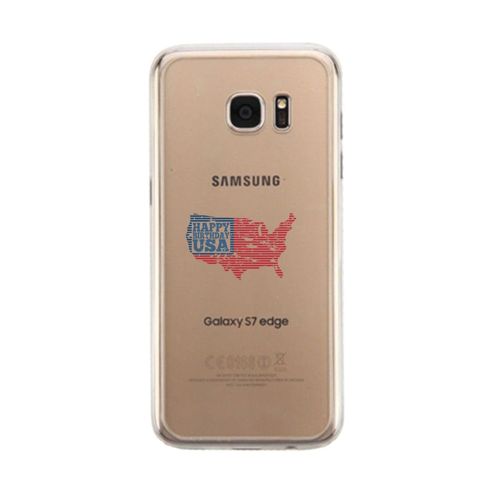 Happy Birthday Usa Clear Phone Case