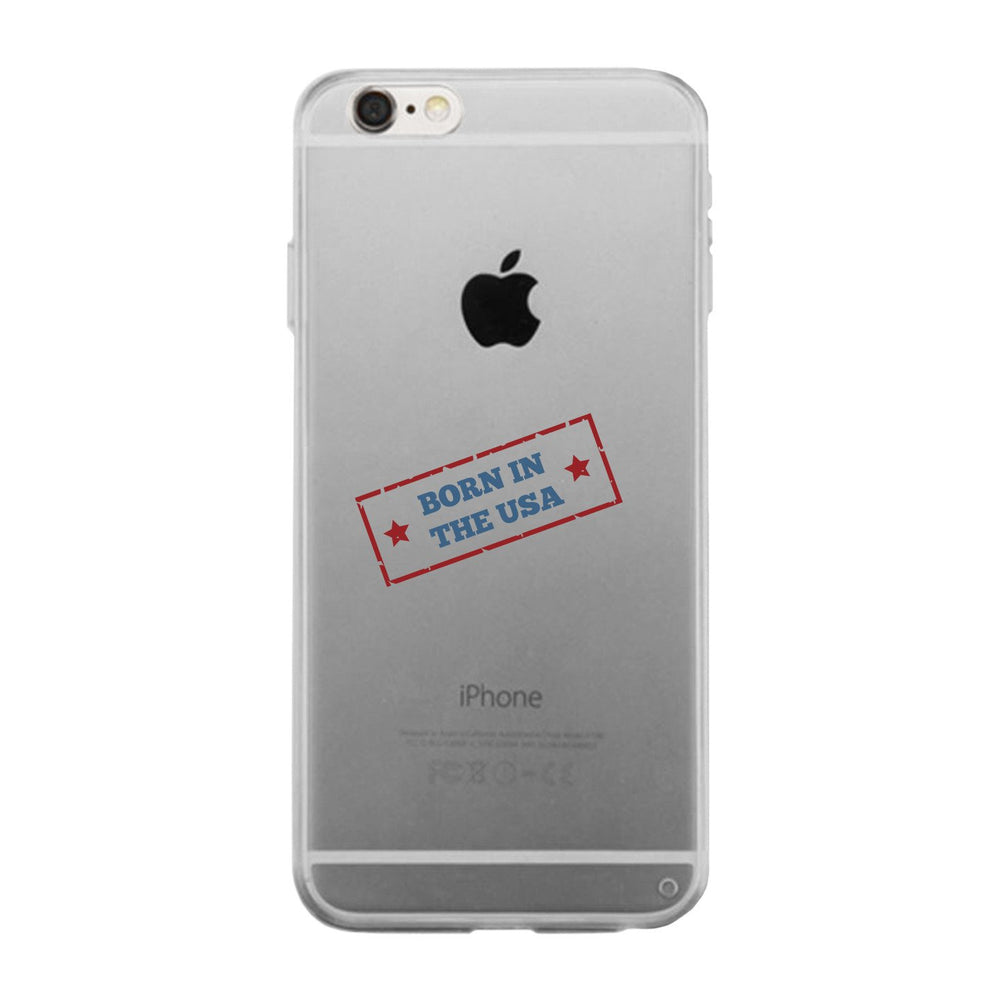Born In The Usa Clear Phone Case