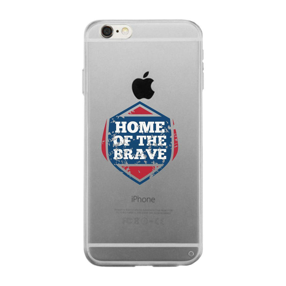 Home Of The Brave Clear Phone Case
