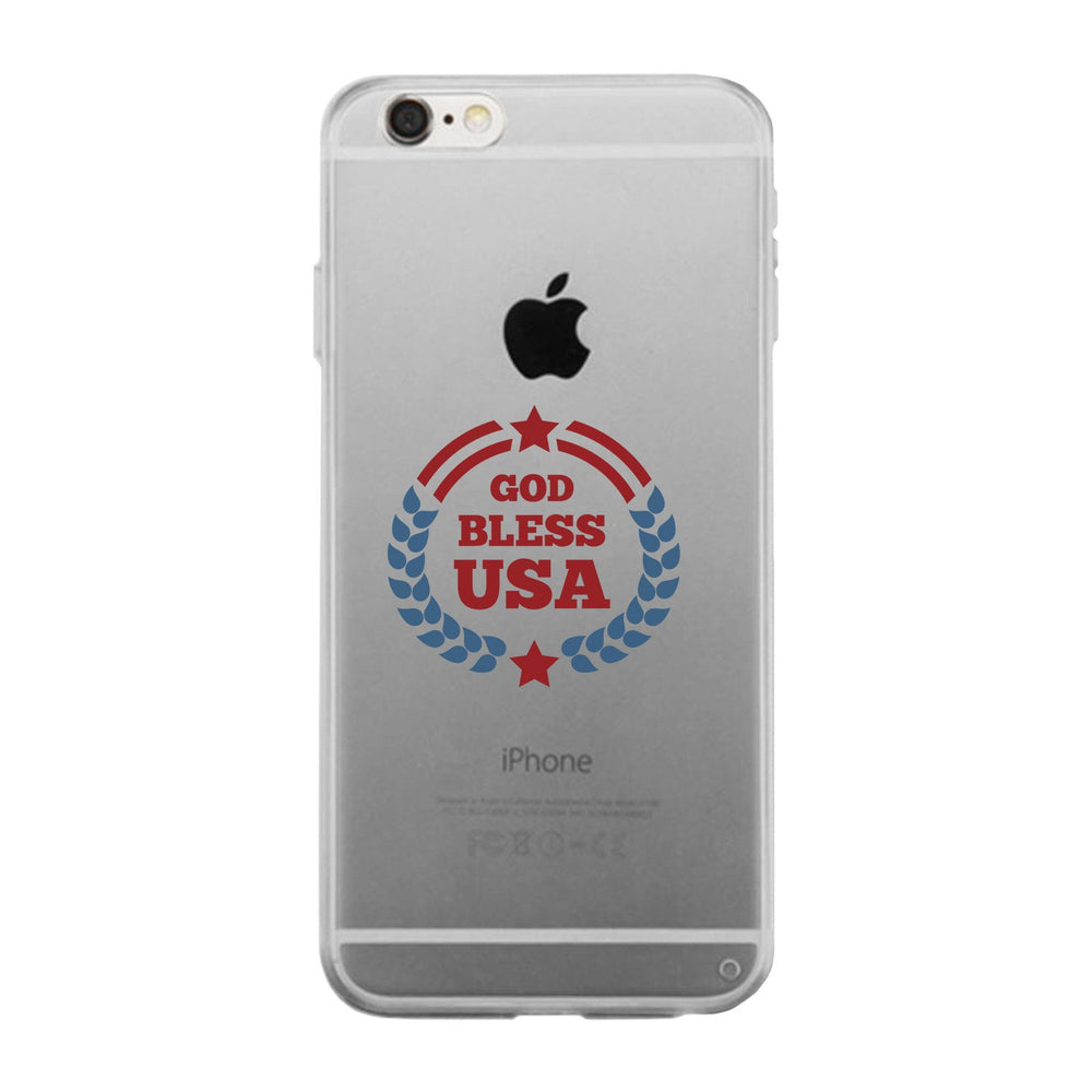 God Bless Usa Clear Phone Case