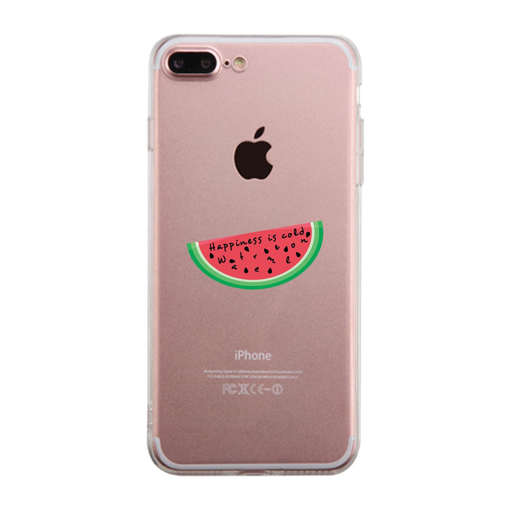 Happiness Is Cold Watermelon Clear Phone Case