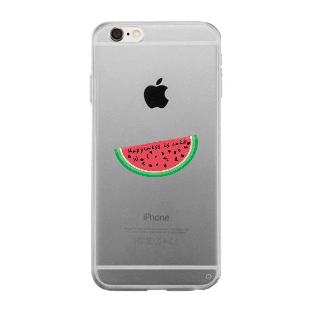 Happiness Is Cold Watermelon Clear Phone Case
