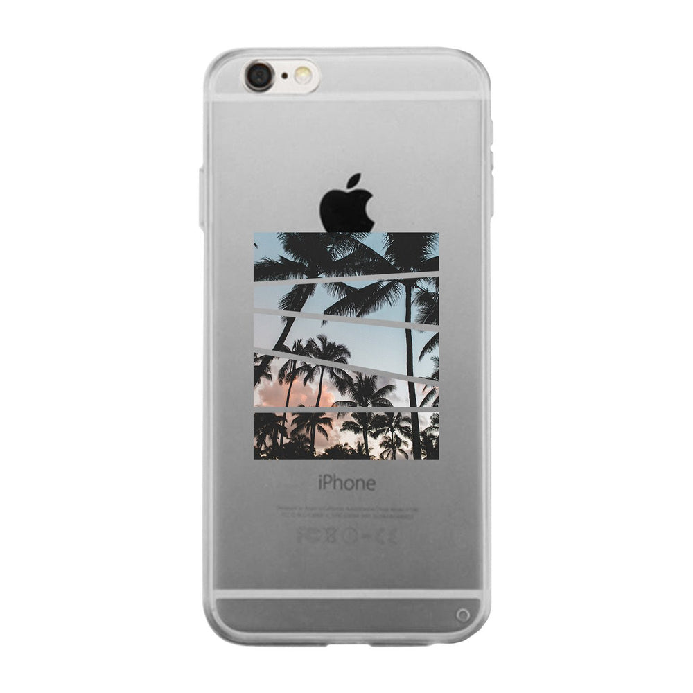 Palm Trees Split Clear Phone Case