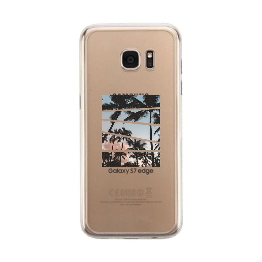 Palm Trees Split Clear Phone Case