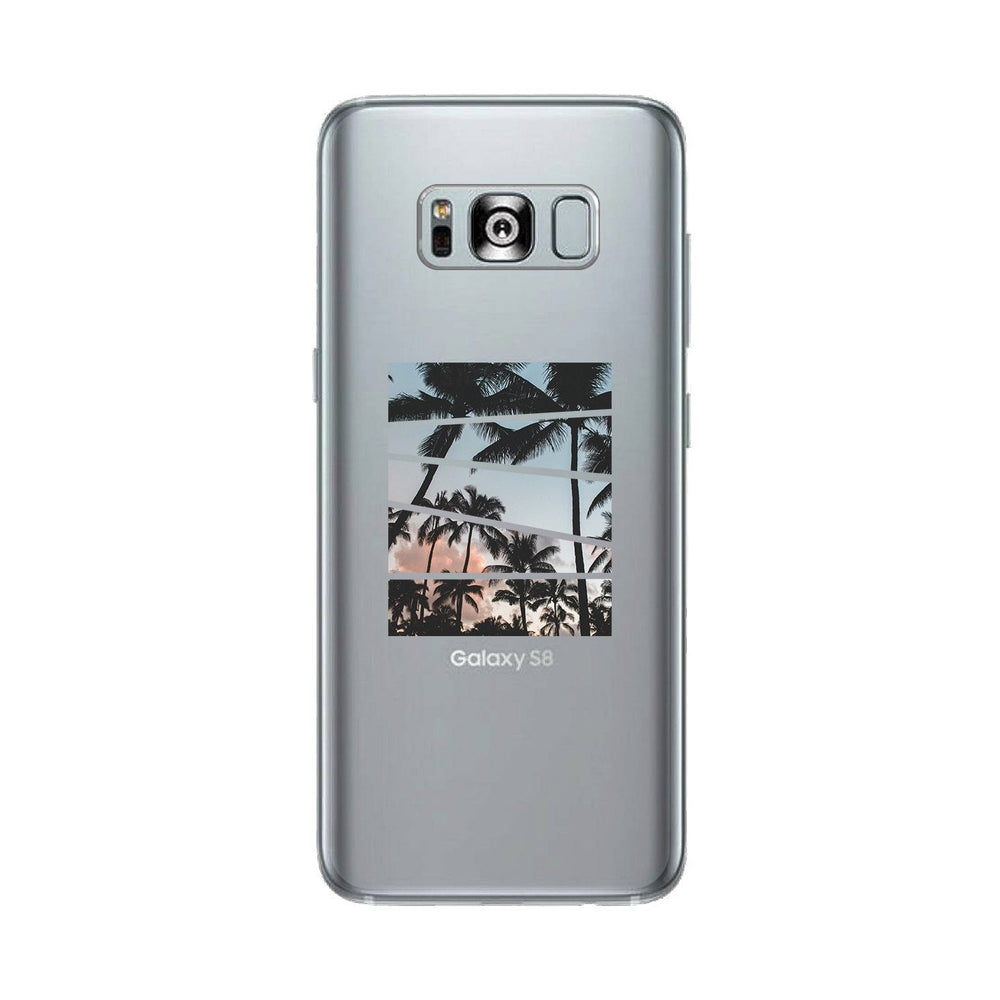 Palm Trees Split Clear Phone Case