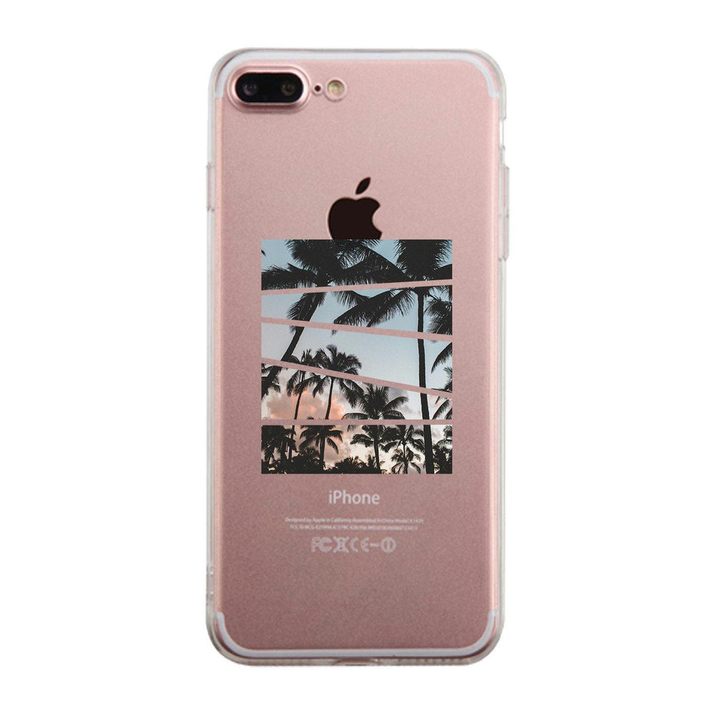 Palm Trees Split Clear Phone Case