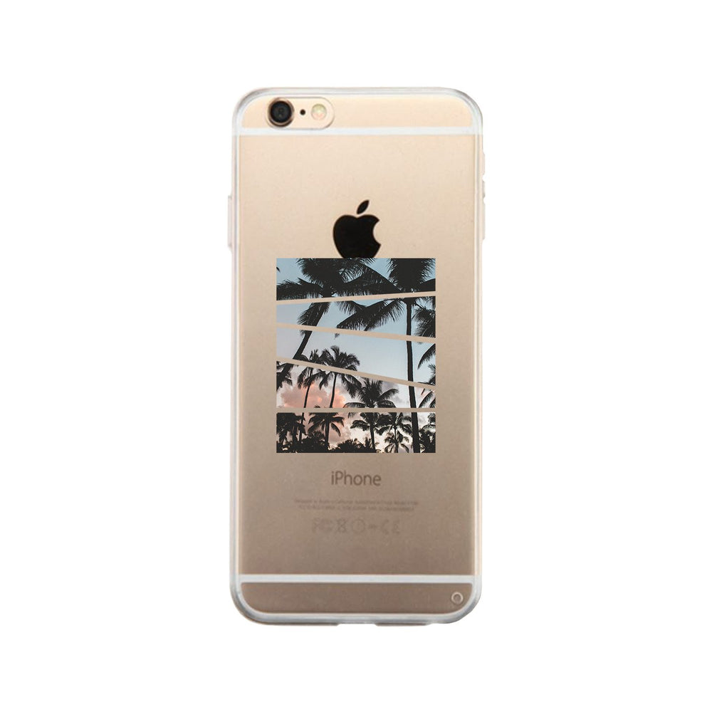 Palm Trees Split Clear Phone Case