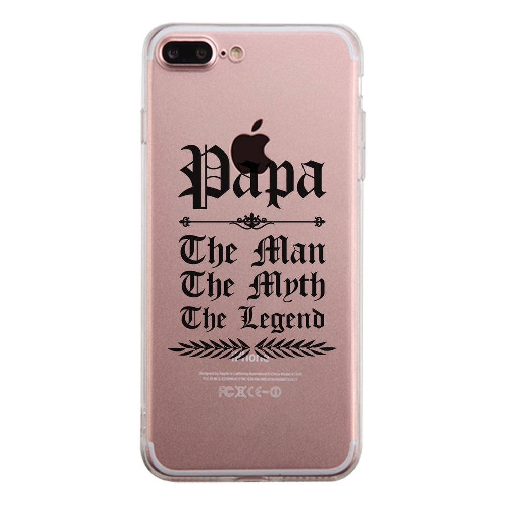 Vintage Gothic Papa Clear Case Funny Christmas Gift For Grandfather