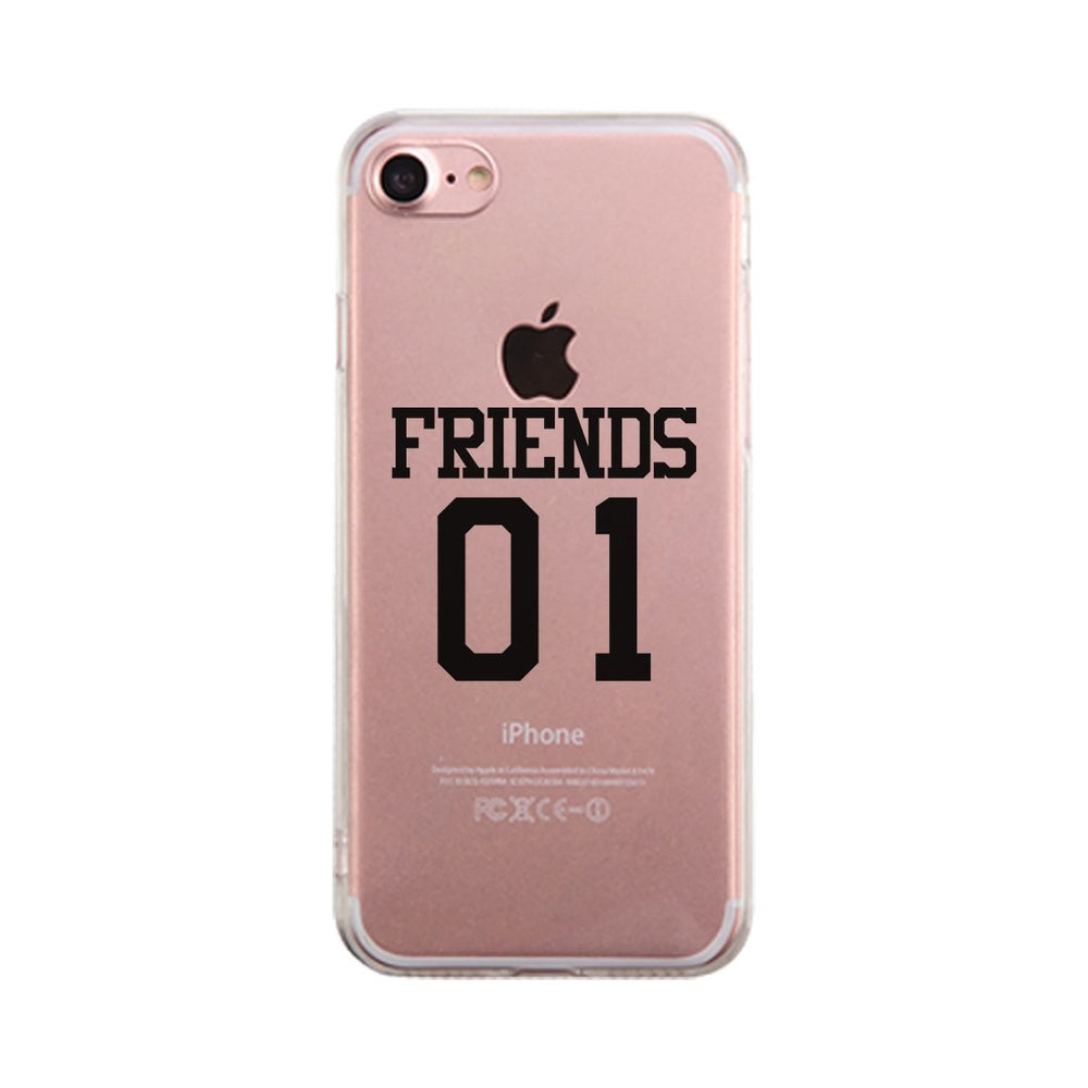 Friend01-RIGHT Clear Case Funny BFF Matching Gift Phone Case Slim