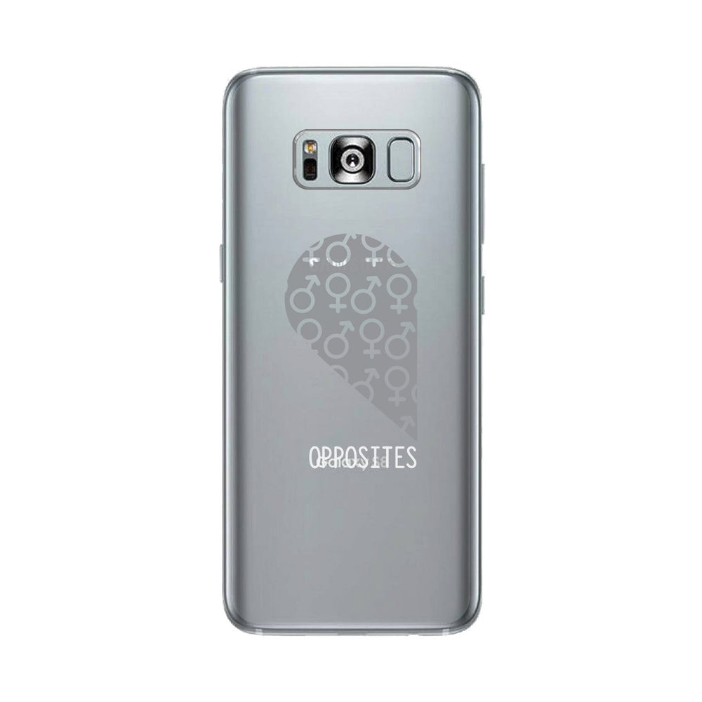 Opposites Male Symbols-Left Clear Phone Case