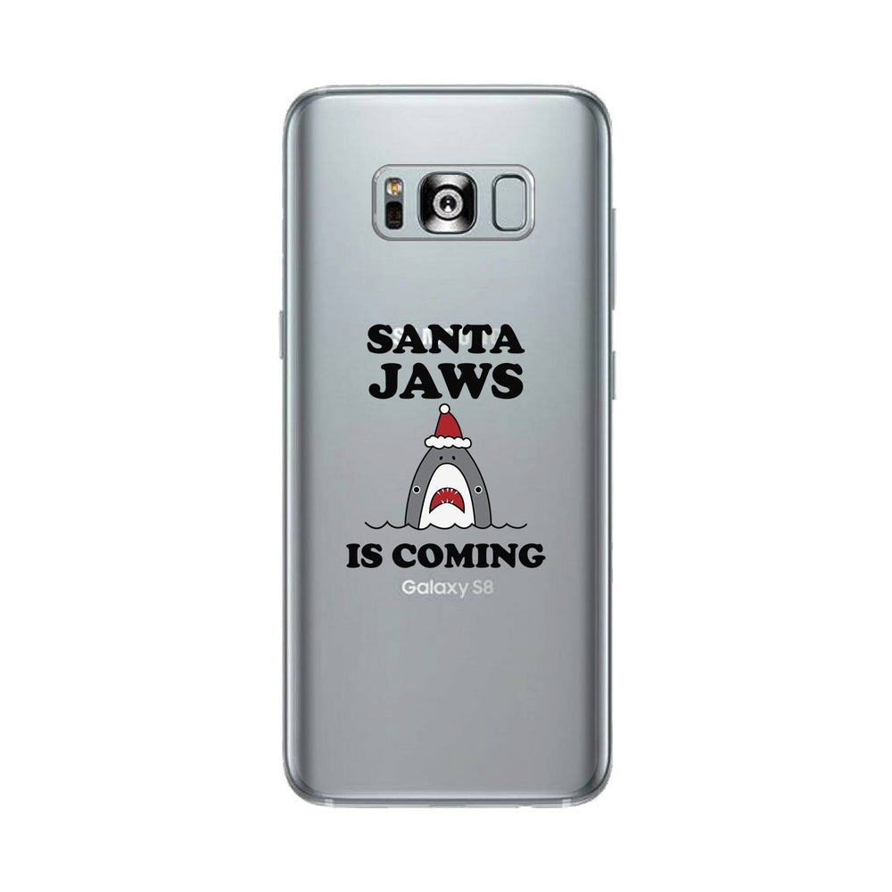 Santa Jaws Is Coming Clear Phone Case