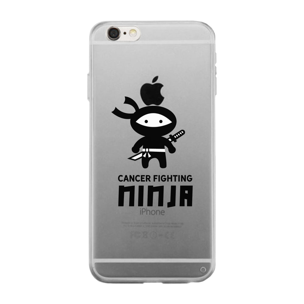 Cancer Fighting Ninja Clear Phone Case