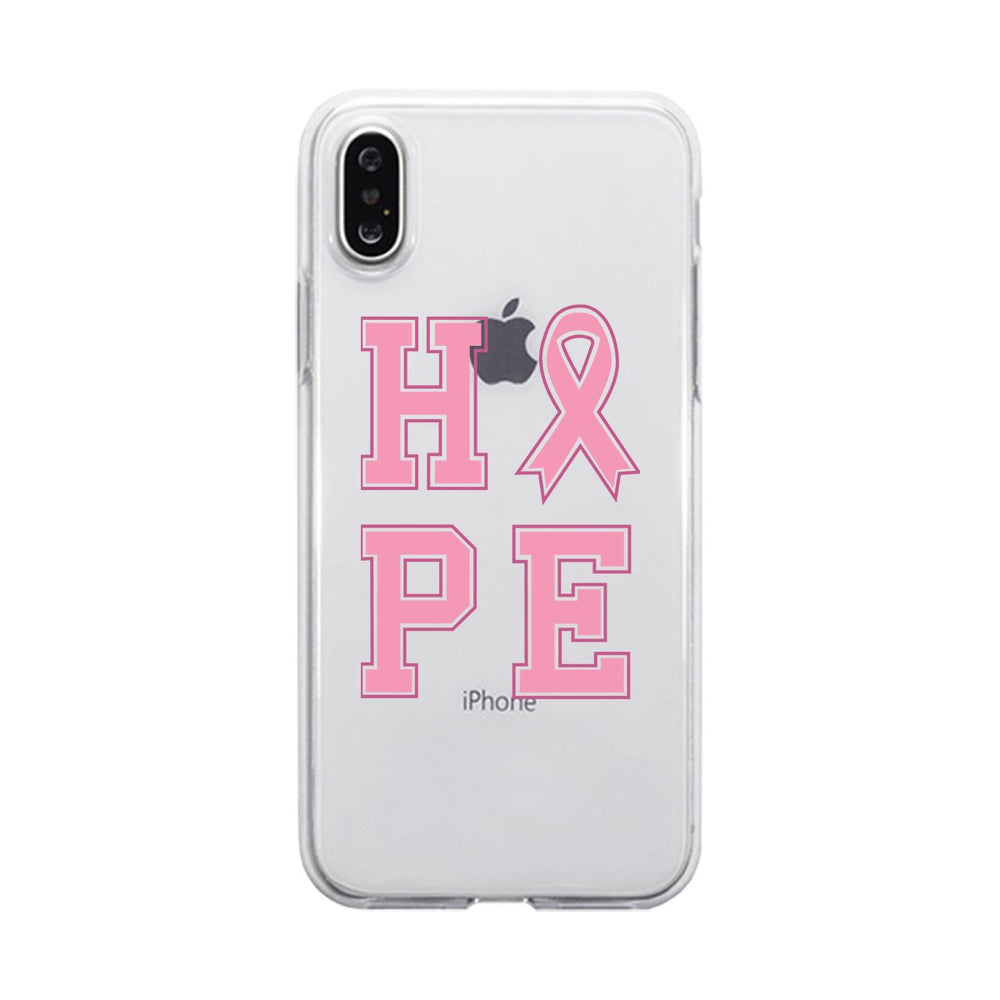 Hope Ribbon Clear Phone Case