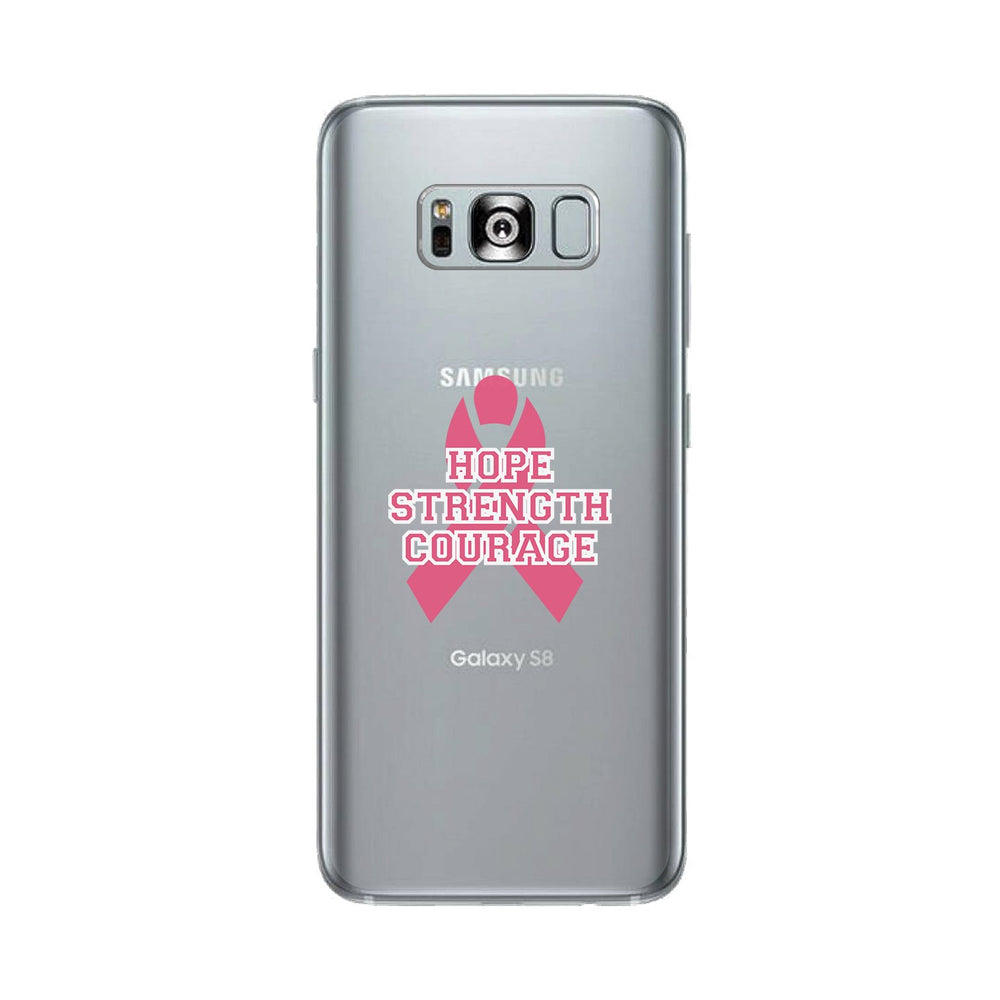 Hope Strength Courage Clear Phone Case