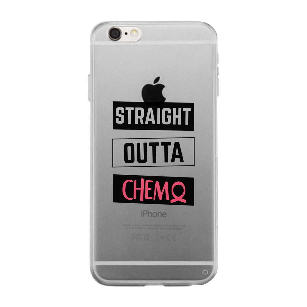 Straight Outta Chemo Breast Cancer Clear Phone Case