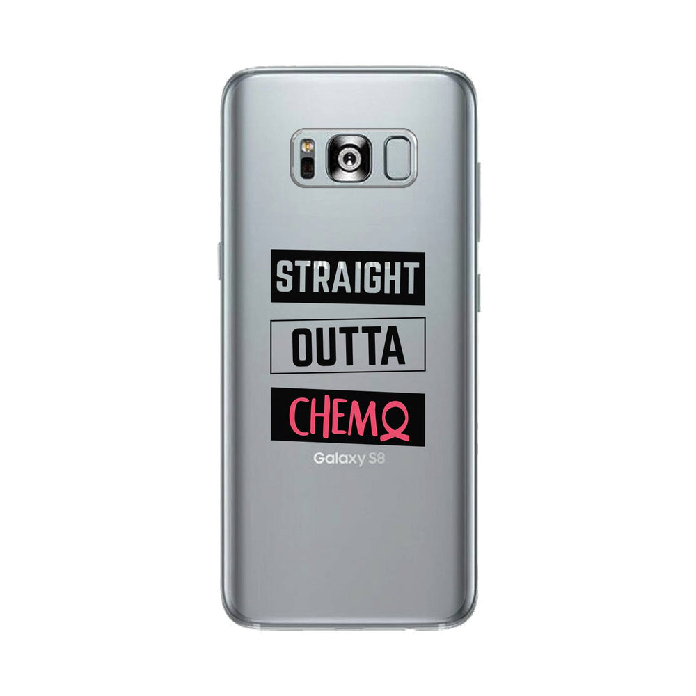 Straight Outta Chemo Breast Cancer Clear Phone Case