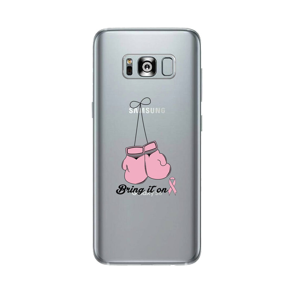 Bring It On Breast Cancer Awareness Boxing Clear Phone Case