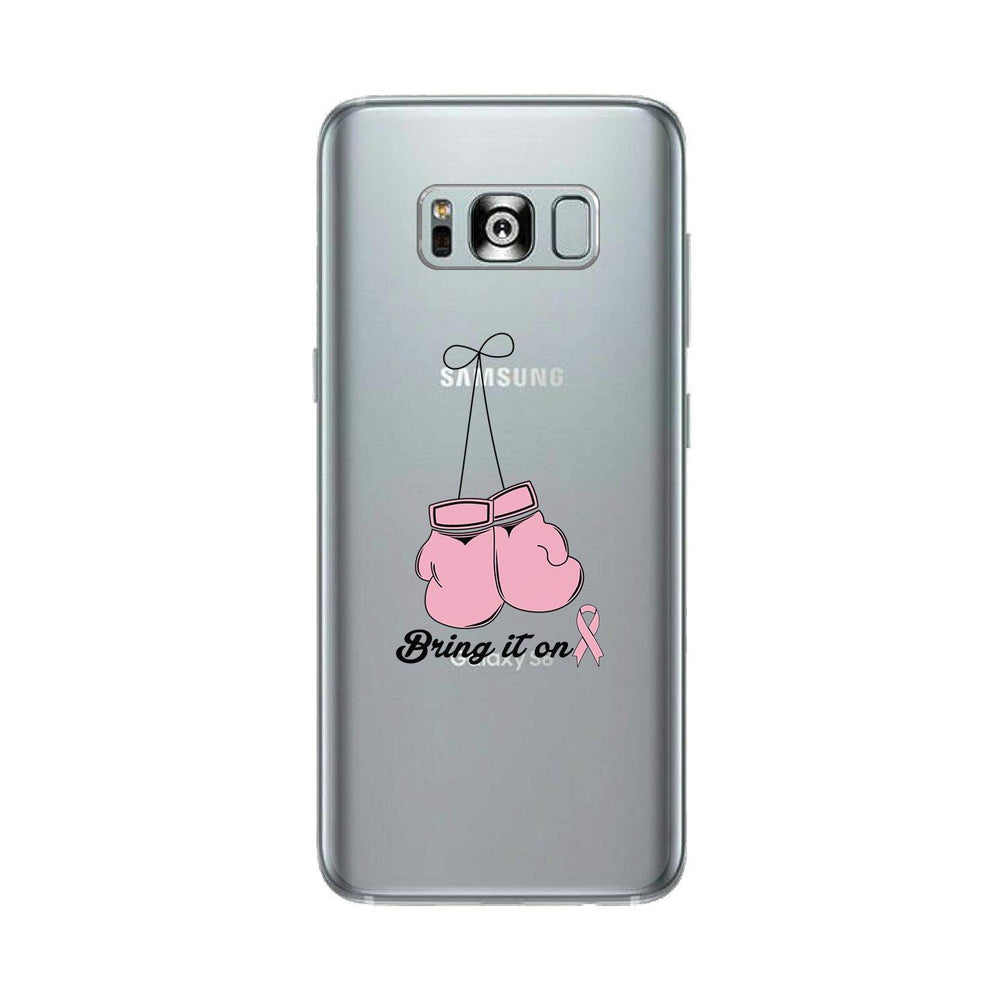 Bring It On Breast Cancer Awareness Boxing Clear Phone Case