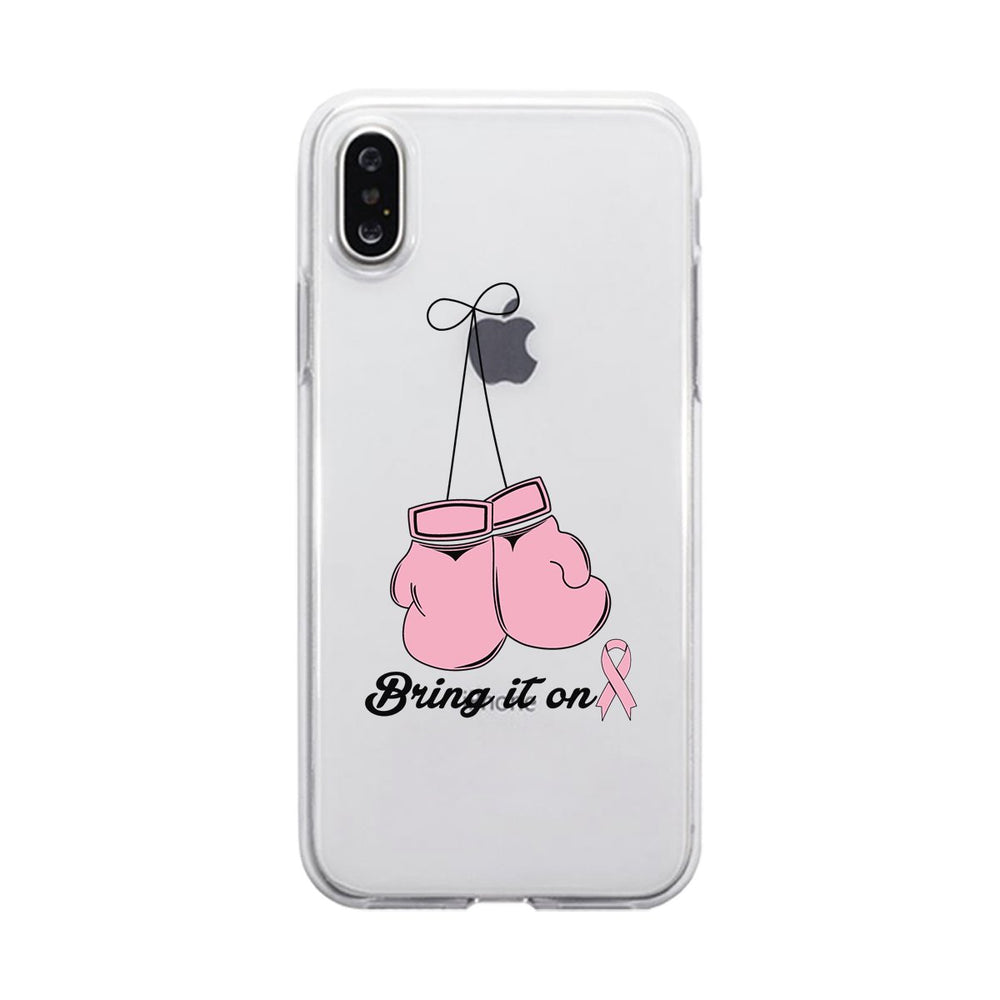 Bring It On Breast Cancer Awareness Boxing Clear Phone Case