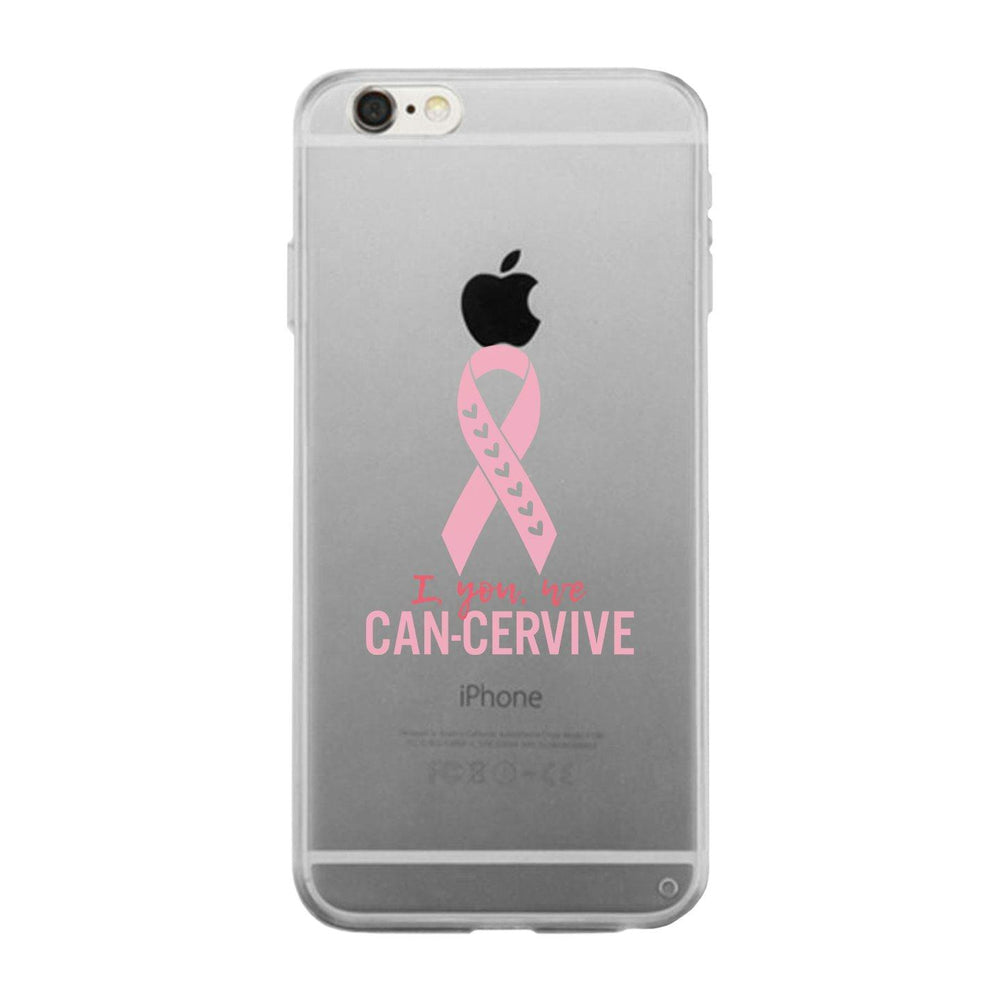 I You We Can-Cervive Breast Cancer Clear Phone Case