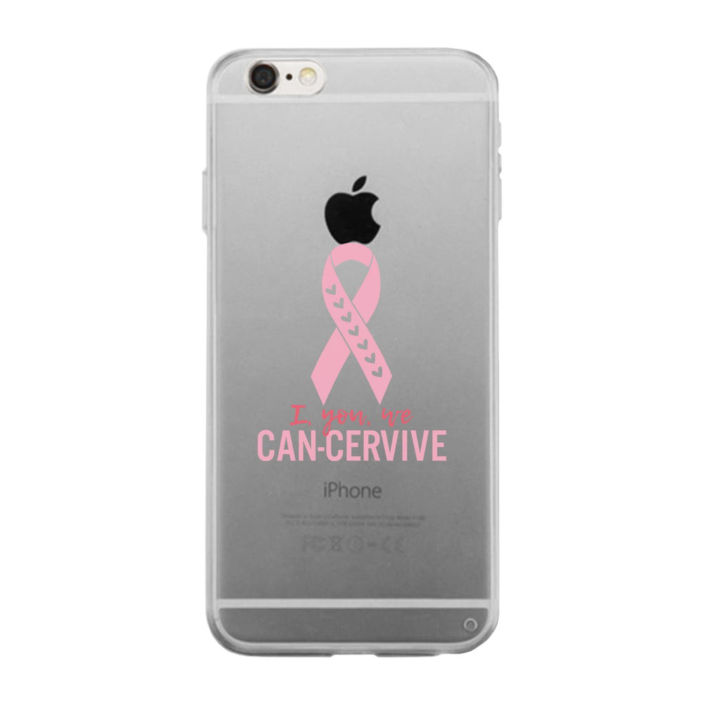 I You We Can-Cervive Breast Cancer Clear Phone Case
