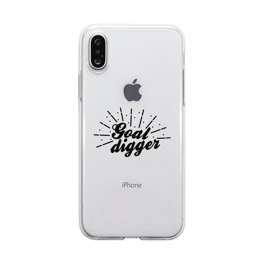 Goal Digger Clear Case Funny Workout Gift Phone Case Cute Gym Gifts
