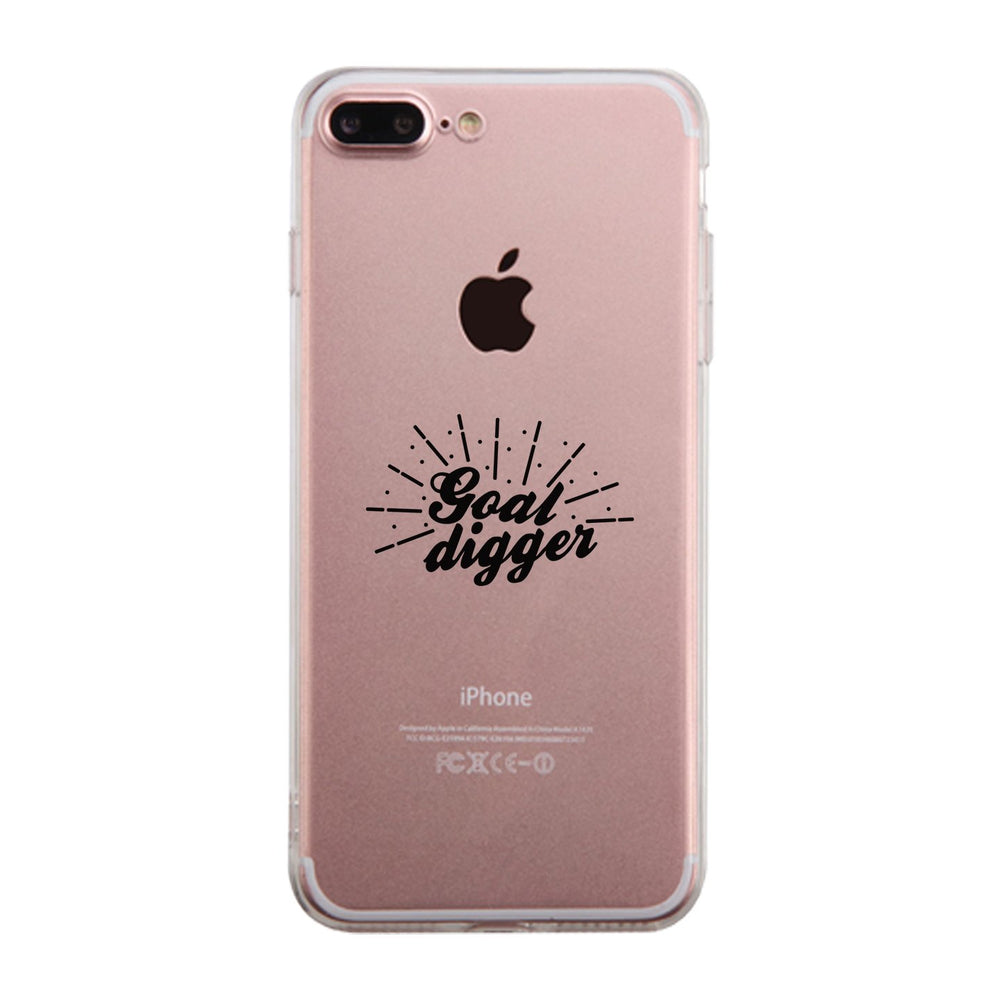 Goal Digger Clear Case Funny Workout Gift Phone Case Cute Gym Gifts