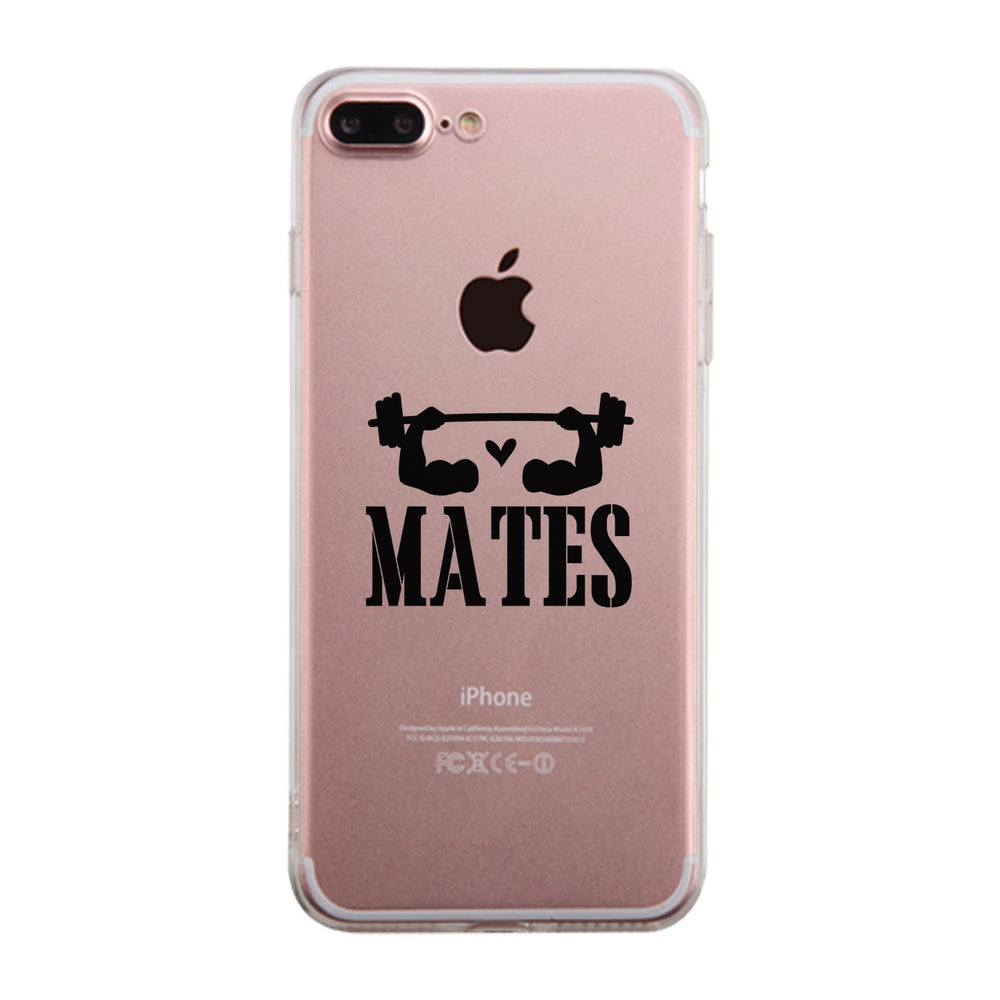 Swole Mates-RIGHT Clear Case Cute Matching Workout Cover Gym Gifts
