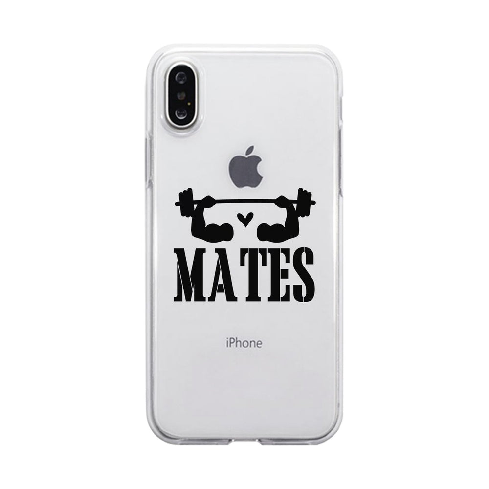 Swole Mates-RIGHT Clear Case Cute Matching Workout Cover Gym Gifts