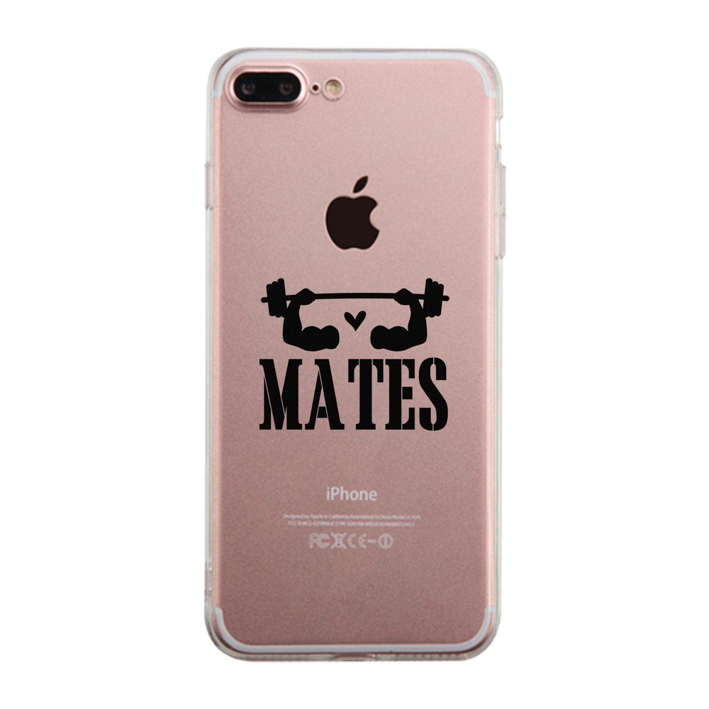 Swole Mates-RIGHT Clear Case Cute Matching Workout Cover Gym Gifts