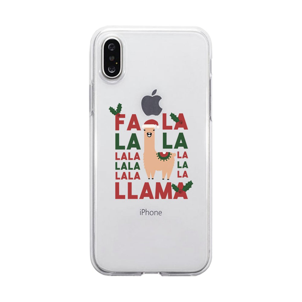 Falala Llama Clear Case Funny Christmas Gift Phone Case Transparent