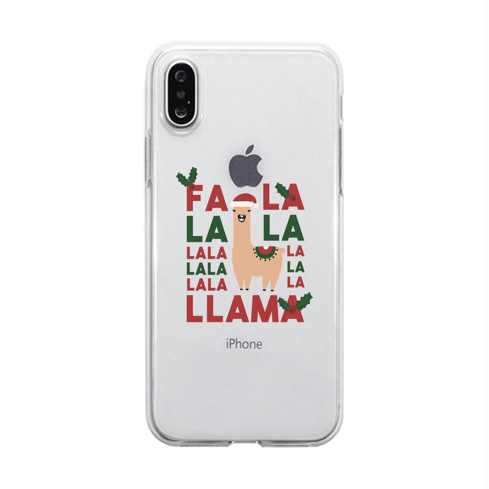 Falala Llama Clear Case Funny Christmas Gift Phone Case Transparent