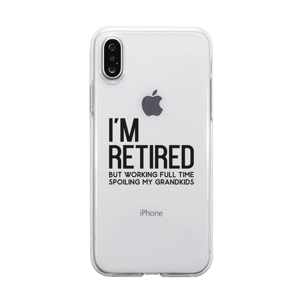 Retired Grandkids Clear Case Funny Grandparents Gifts For Christmas