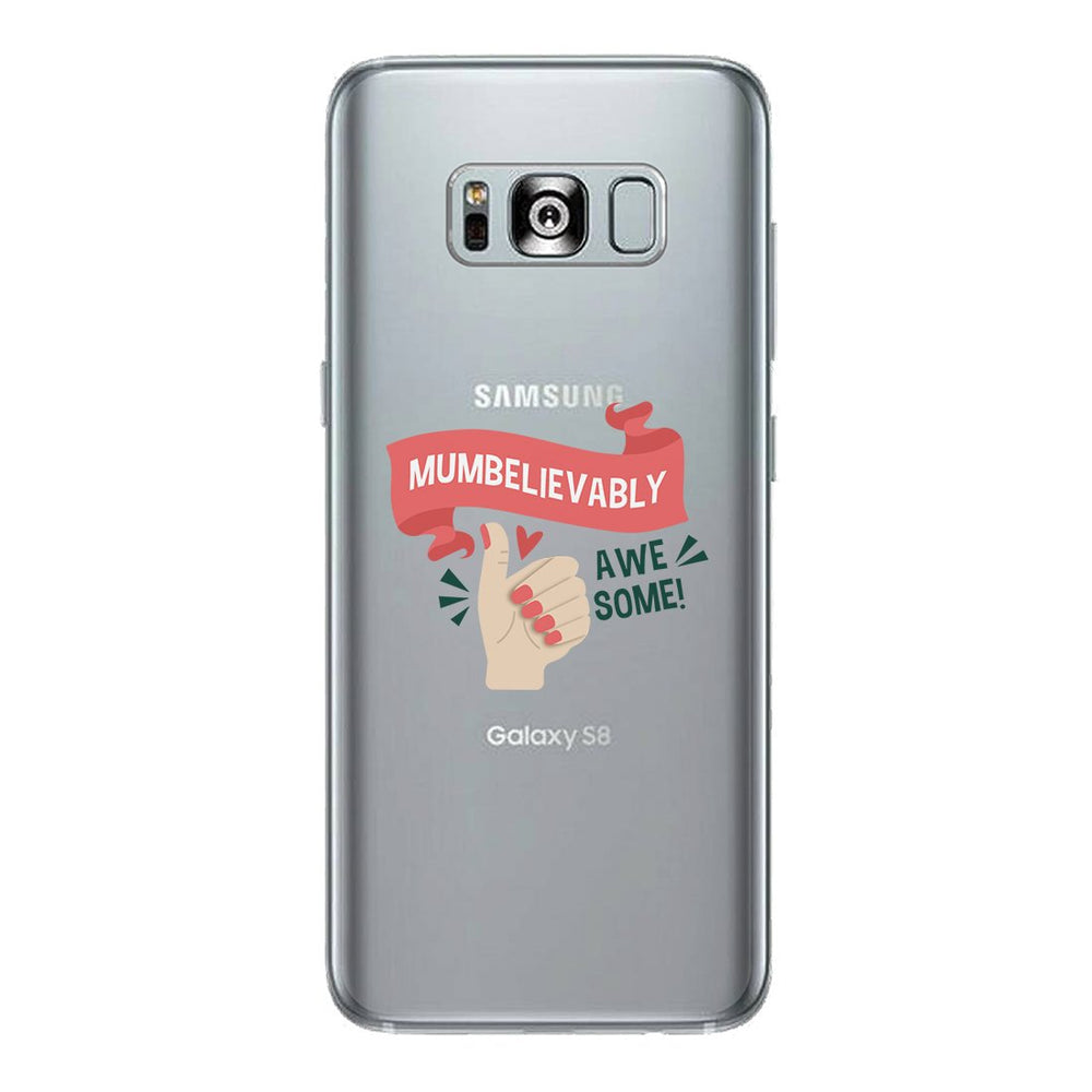 Mumbelievably Awesome Clear Case Funny Mothers Day Gifts Phone Case