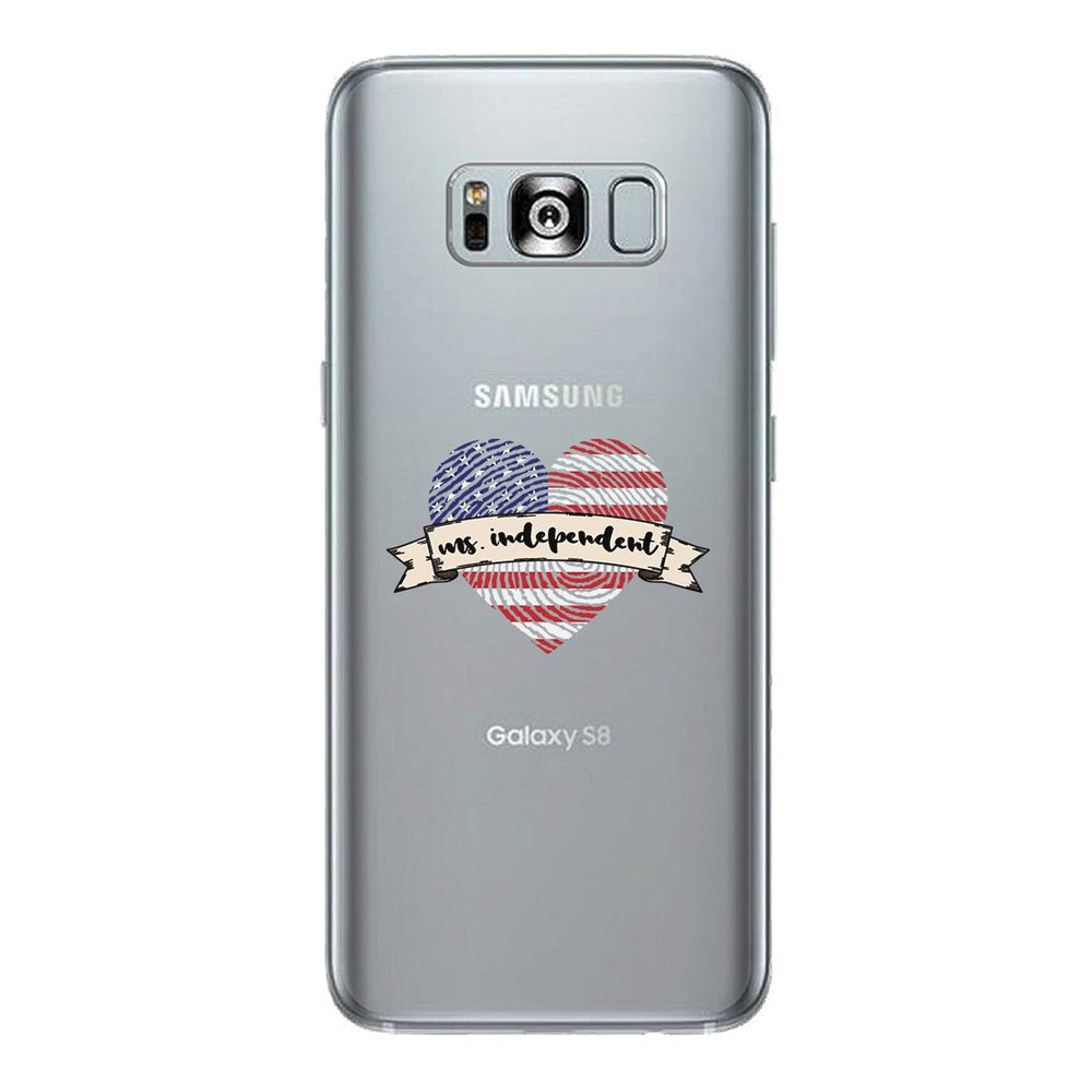 Ms Independent Clear Phone Case 4th of July Cute Gift Phone Cover