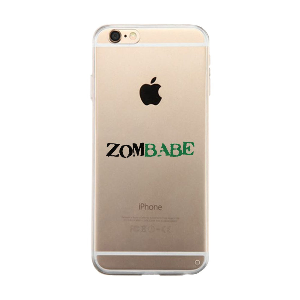 Zombae and Zombabe Clear Case Cute Matching Couple Phone Covers