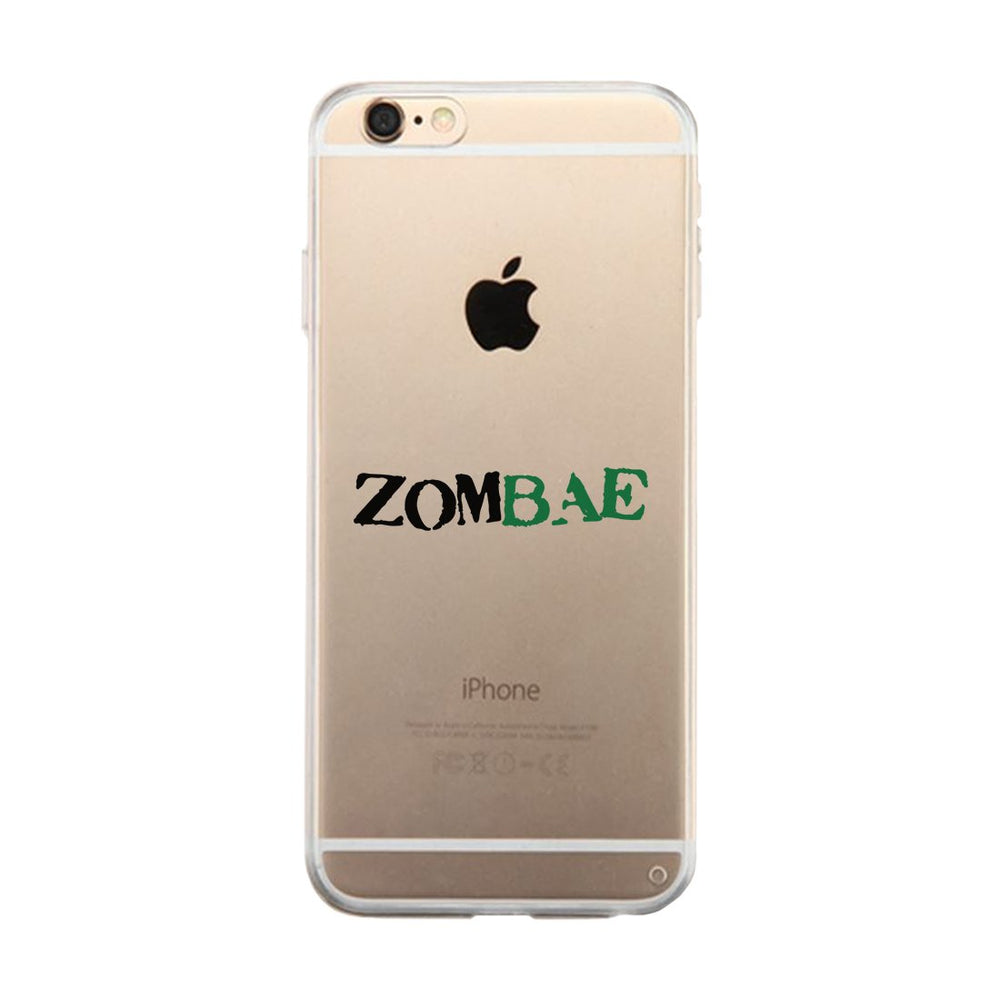 Zombae and Zombabe Clear Case Cute Matching Couple Phone Covers