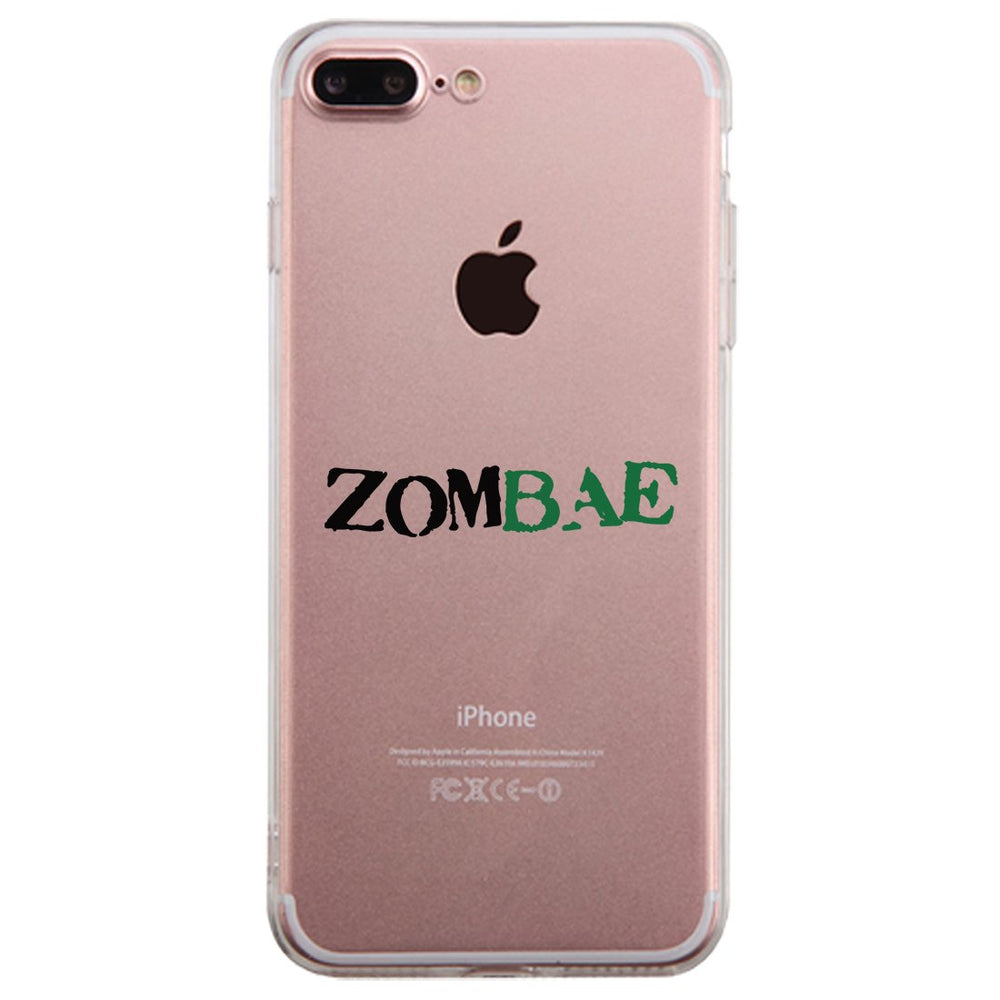 Zombae and Zombabe Clear Case Cute Matching Couple Phone Covers