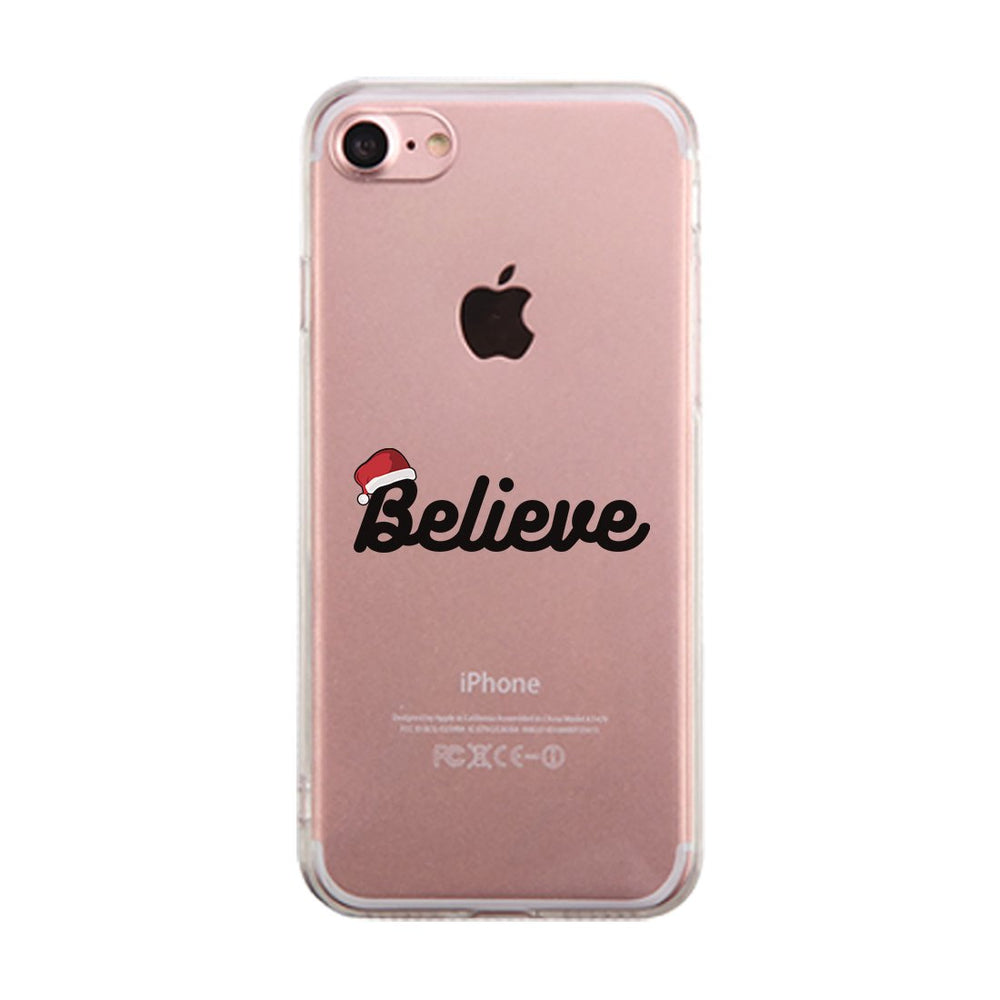 Believe Santa Hat Clear Case