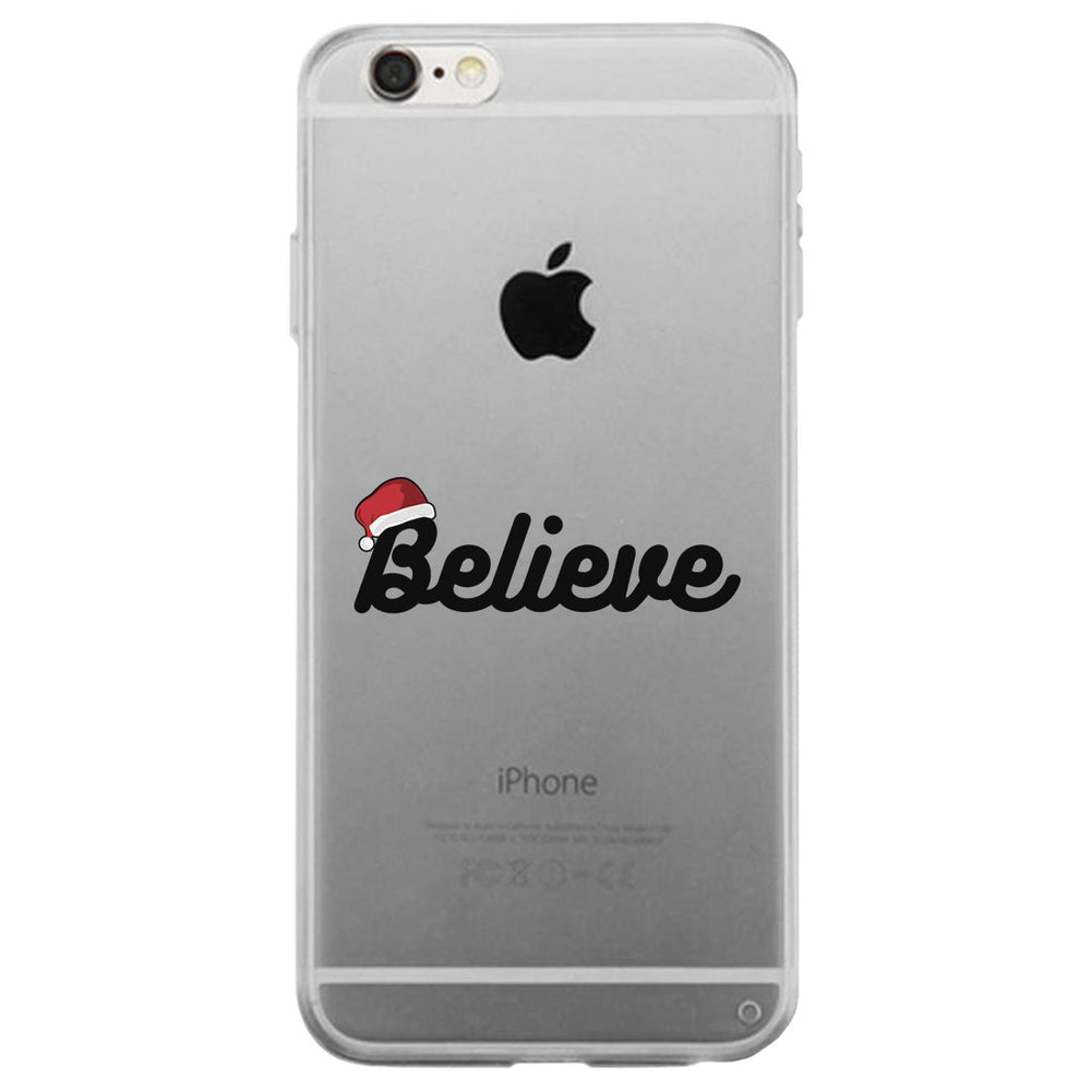 Believe Santa Hat Clear Case