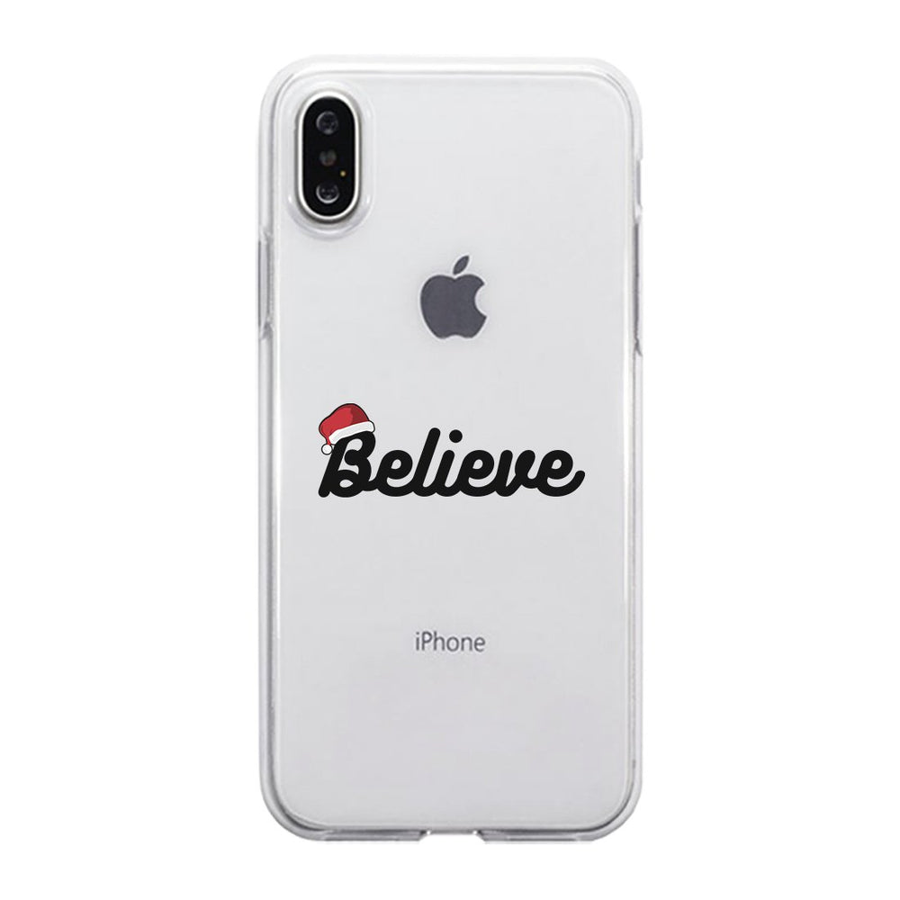 Believe Santa Hat Clear Case