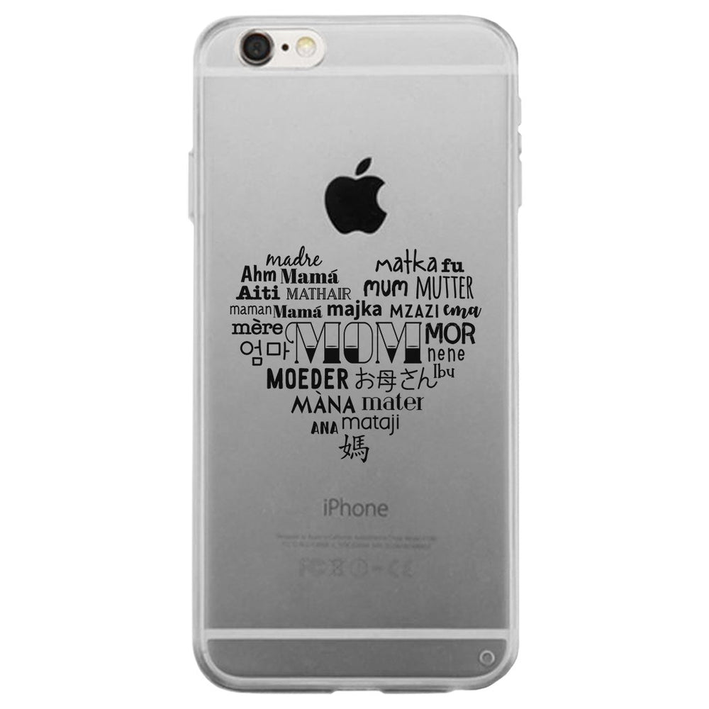 Mom Different Languages Clear PhoneCase Mom Gift For Christmas