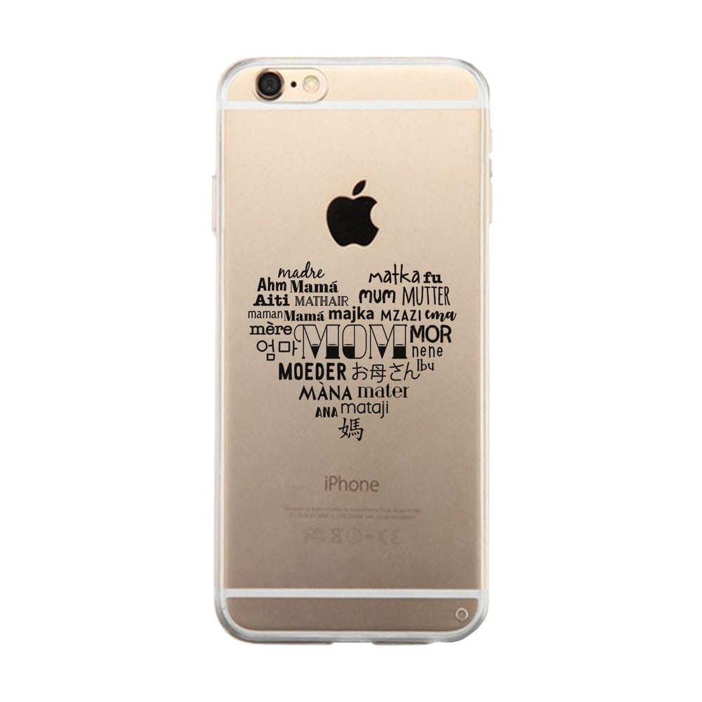 Mom Different Languages Clear PhoneCase Mom Gift For Christmas